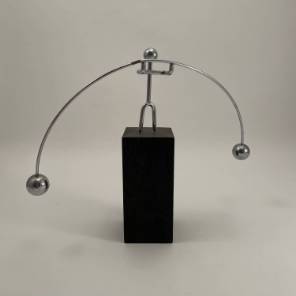 Metal Weightlifter Perpetual Motion Balancing Figurine